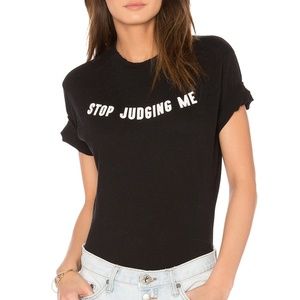 🏷WILDFOX "Don't Judge Me" bodysuit top